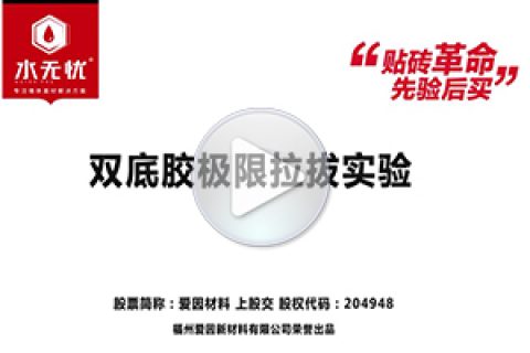 水无忧真金白银双底胶极限拉拔试验